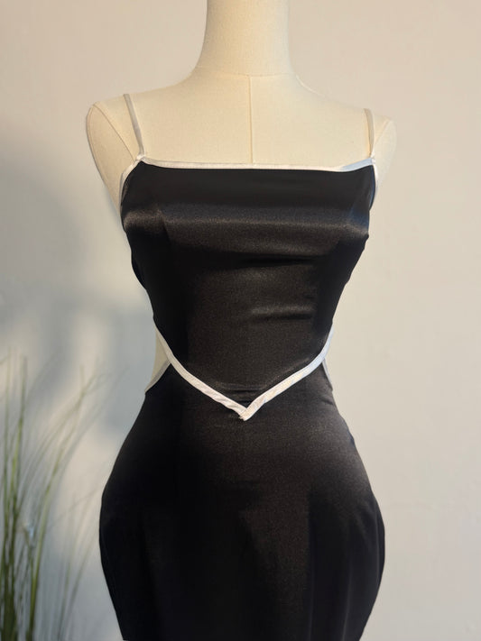 Black Satin Dress