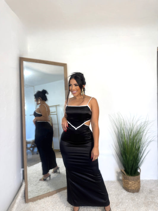 Black Satin Dress