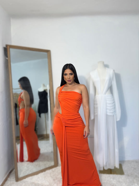 Orange Maxi dress