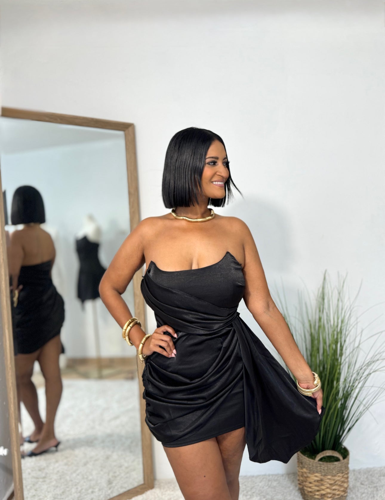 Black Night Short Dress