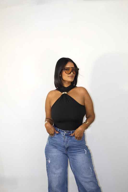 Golden Ring Halter Top
