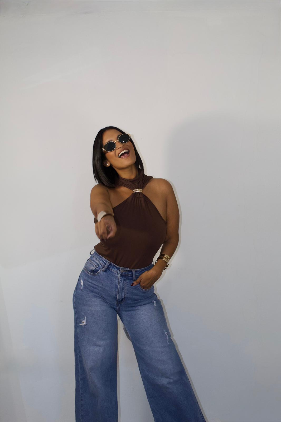 Golden Ring Halter Top