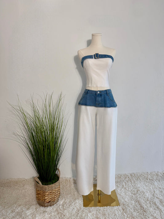 White Denim Set